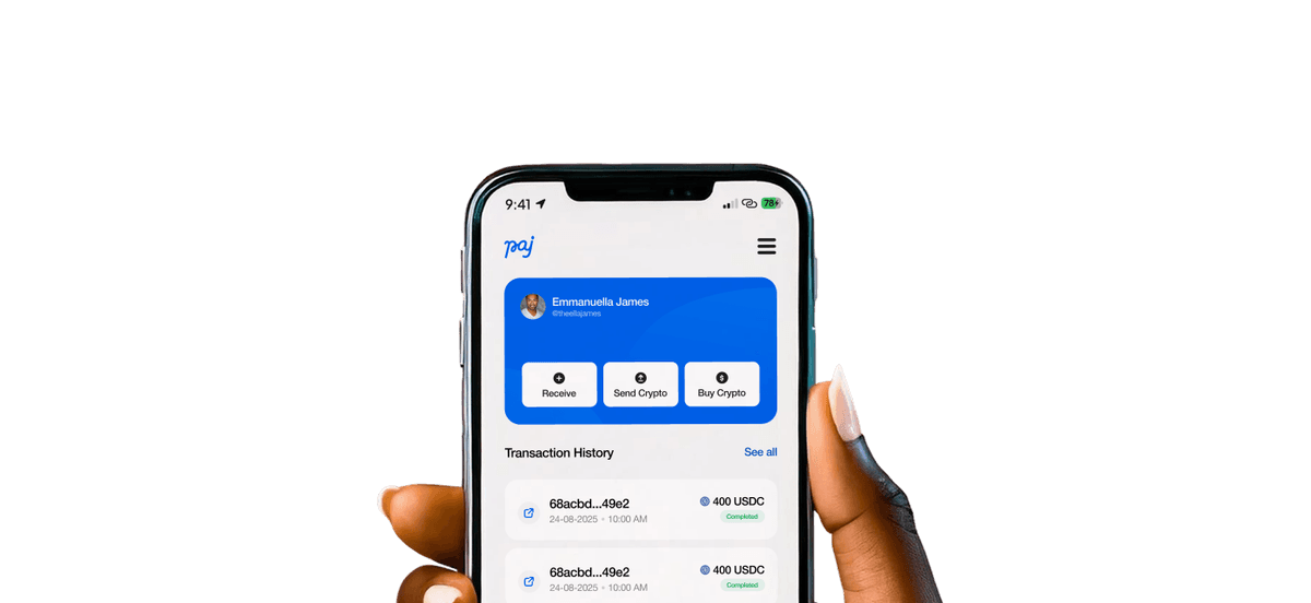 PAJ web app mockup
